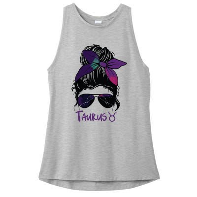 Taurus Girl Birthday Taurus Woman Zodiac Constellation Ladies PosiCharge Tri-Blend Wicking Tank