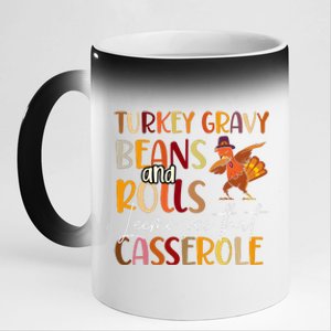 Turkey Gravy Beans And Rolls Let Me See That Casserole 11oz Black Color Changing Mug