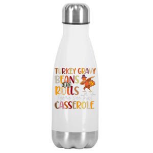 Turkey Gravy Beans And Rolls Let Me See That Casserole Stainless Steel Insulated Water Bottle