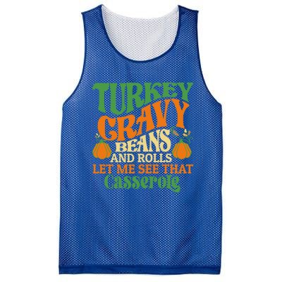 Turkey Gravy Beans And Rolls Funny Thanksgiving Cute Gift Mesh Reversible Basketball Jersey Tank