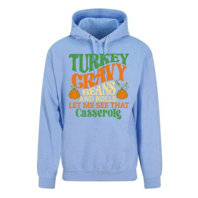 Turkey Gravy Beans And Rolls Funny Thanksgiving Cute Gift Unisex Surf Hoodie