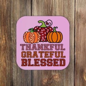 Thankful Grateful Blessed Coaster