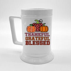 Thankful Grateful Blessed Beer Stein