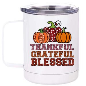 Thankful Grateful Blessed 12 oz Stainless Steel Tumbler Cup