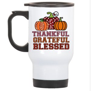 Thankful Grateful Blessed Stainless Steel Travel Mug