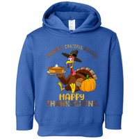 Thankful Grateful Blessed Happy Thanksgiving Turkey Toddler Hoodie