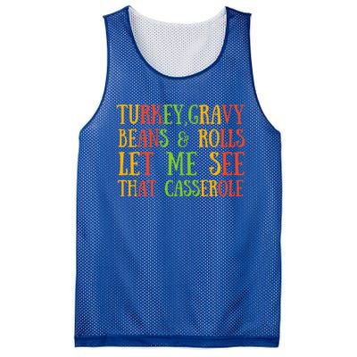 Turkey Gravy Beans And Rolls Gift Let Me See That Casserole Gift Mesh Reversible Basketball Jersey Tank