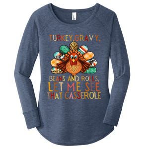 Turkey Gravy Beans And Rolls Let Me See That Casserole Women's Perfect Tri Tunic Long Sleeve Shirt