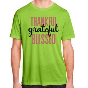 Thankful Grateful Blessed Cute Holiday Adult ChromaSoft Performance T-Shirt