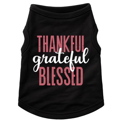 Thankful Grateful Blessed Cute Holiday Doggie Tank