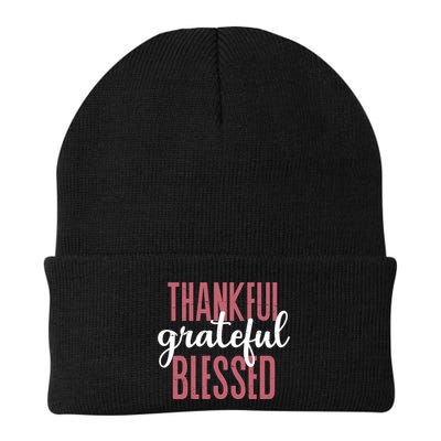 Thankful Grateful Blessed Cute Holiday Beanie