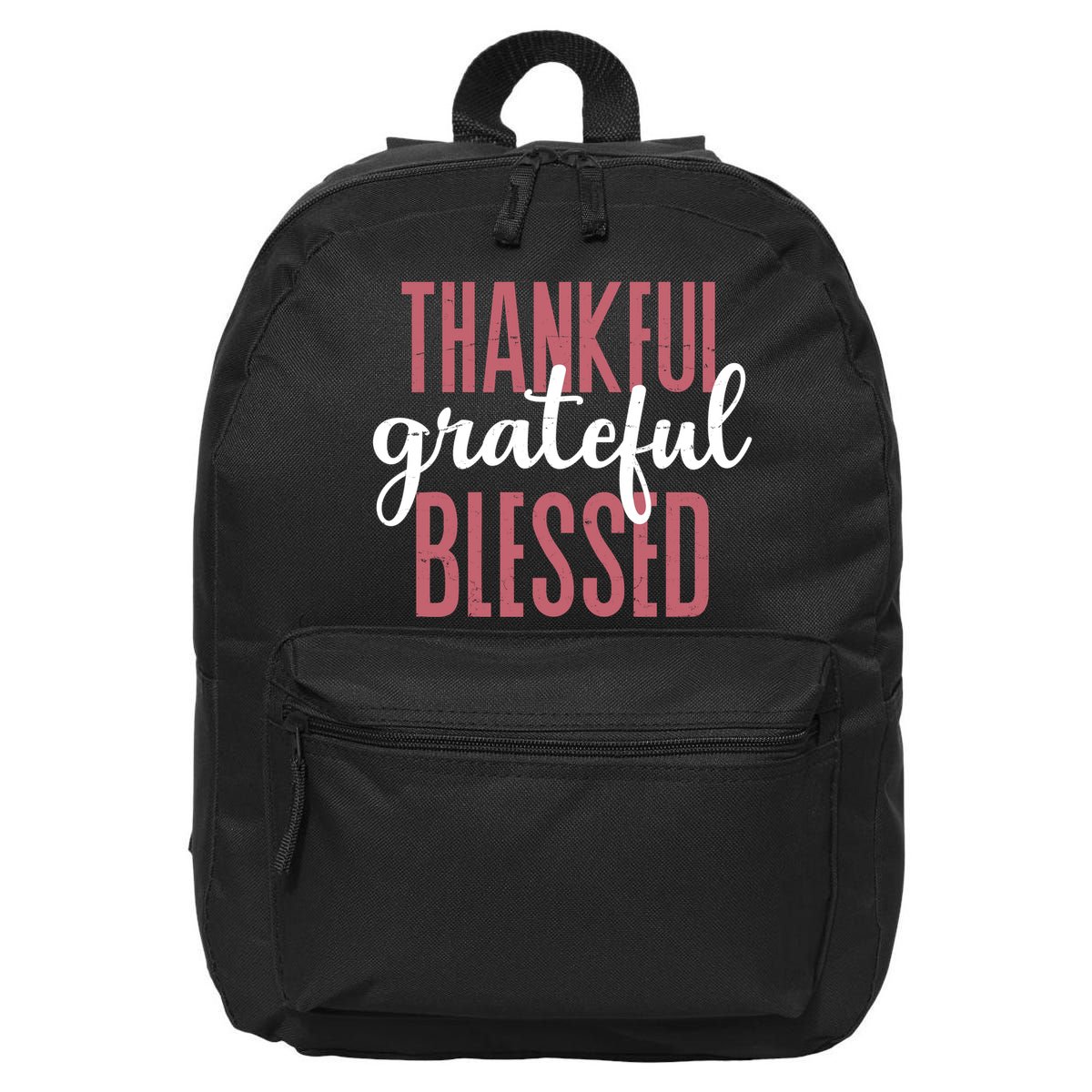 Thankful Grateful Blessed Cute Holiday 16 in Basic Backpack
