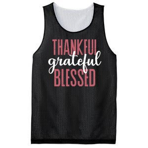 Thankful Grateful Blessed Cute Holiday Mesh Reversible Basketball Jersey Tank