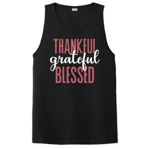 Thankful Grateful Blessed Cute Holiday PosiCharge Competitor Tank