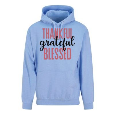 Thankful Grateful Blessed Cute Holiday Unisex Surf Hoodie