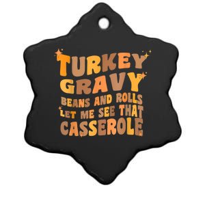 Turkey Gravy Beans And Rolls Let Me See That Casserole Ceramic Star Ornament