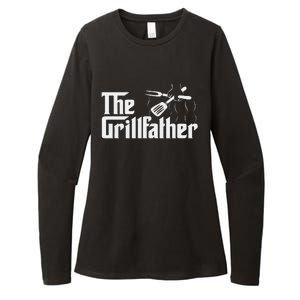 The Grillfather BBQ Grill &amp; Smoker  Barbecue Chef Womens CVC Long Sleeve Shirt