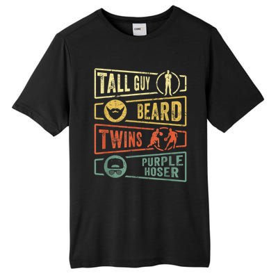 Tall Guy Beard Twins Purple Hoser Tall Fusion ChromaSoft Performance T-Shirt