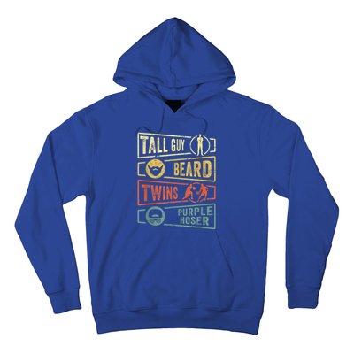 Tall Guy Beard Twins Purple Hoser Hoodie