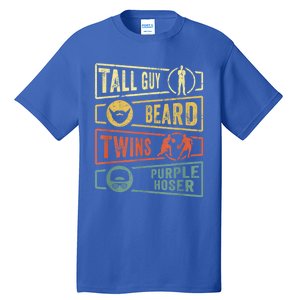 Tall Guy Beard Twins Purple Hoser Tall T-Shirt