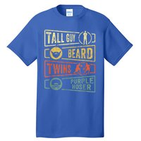 Tall Guy Beard Twins Purple Hoser Tall T-Shirt