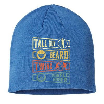 Tall Guy Beard Twins Purple Hoser Sustainable Beanie