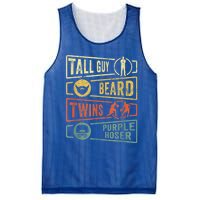 Tall Guy Beard Twins Purple Hoser Mesh Reversible Basketball Jersey Tank