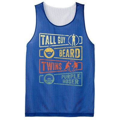 Tall Guy Beard Twins Purple Hoser Mesh Reversible Basketball Jersey Tank