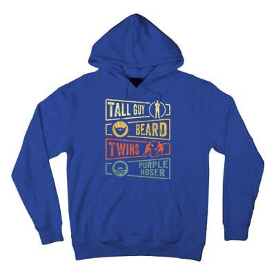 Tall Guy Beard Twins Purple Hoser Tall Hoodie