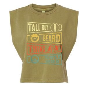 Tall Guy Beard Twins Purple Hoser Garment-Dyed Women's Muscle Tee