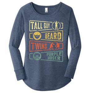 Tall Guy Beard Twins Purple Hoser Women's Perfect Tri Tunic Long Sleeve Shirt