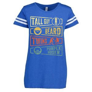 Tall Guy Beard Twins Purple Hoser Enza Ladies Jersey Football T-Shirt