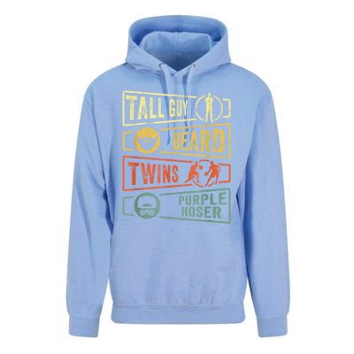 Tall Guy Beard Twins Purple Hoser Unisex Surf Hoodie