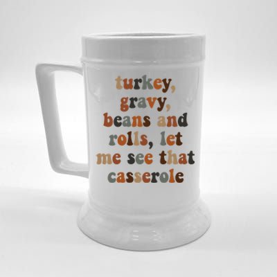 Turkey Gravy Beans And Rolls Let Me See Your Casserole Meaningful Gift Beer Stein