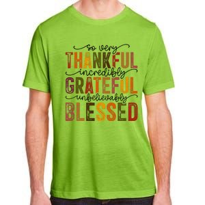 Thankful Grateful Blessed Adult ChromaSoft Performance T-Shirt