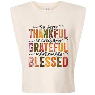 Thankful Grateful Blessed Garment-Dyed Women's Muscle Tee