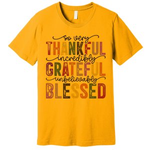 Thankful Grateful Blessed Premium T-Shirt