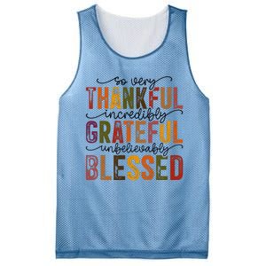 Thankful Grateful Blessed Mesh Reversible Basketball Jersey Tank