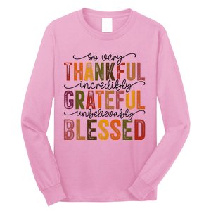 Thankful Grateful Blessed Long Sleeve Shirt