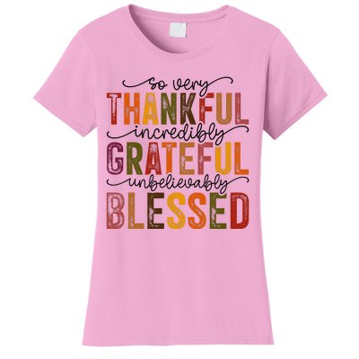 Thankful Grateful Blessed Women's T-Shirt