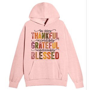 Thankful Grateful Blessed Urban Pullover Hoodie