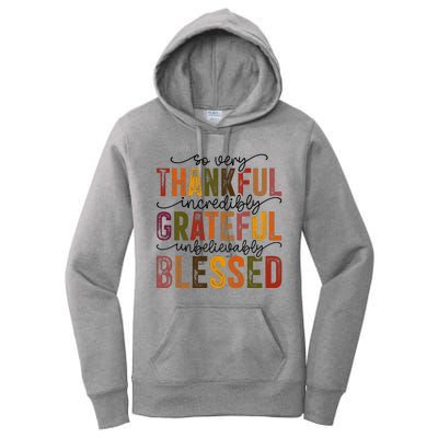 Thankful Grateful Blessed Women's Pullover Hoodie