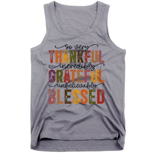 Thankful Grateful Blessed Tank Top