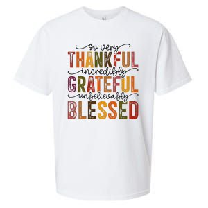 Thankful Grateful Blessed Sueded Cloud Jersey T-Shirt