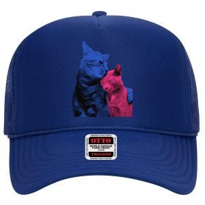 Tv Girl Band French Exit Album Funny Cat Lovers High Crown Mesh Back Trucker Hat