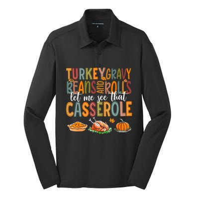 Turkey Gravy Beans And Rolls Let Me See That Casserole Funny Silk Touch Performance Long Sleeve Polo