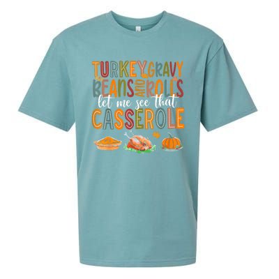 Turkey Gravy Beans And Rolls Let Me See That Casserole Funny Sueded Cloud Jersey T-Shirt