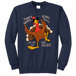 Turkey Gravy Beans And Rolls Casserole Funny Thanksgiving Sweatshirt