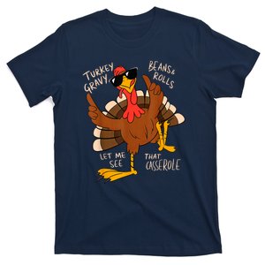 Turkey Gravy Beans And Rolls Casserole Funny Thanksgiving T-Shirt