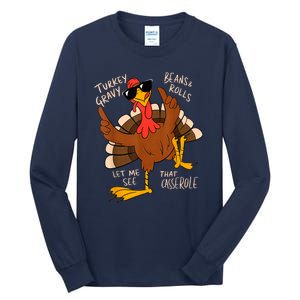 Turkey Gravy Beans And Rolls Casserole Funny Thanksgiving Tall Long Sleeve T-Shirt